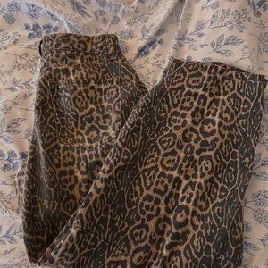 Ashley Mason Tan and Black Animal Print Jeans